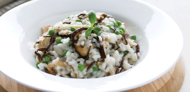 Meatless Monday: Arame, Shiitake, and Pea Risotto