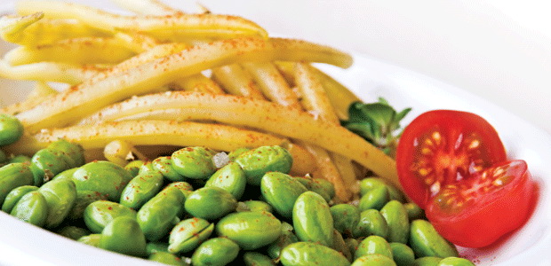 Seasoned Edamame and Beans