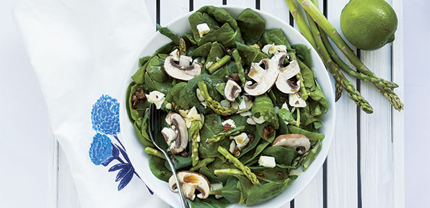 Zesty Lime, Spinach, and Asparagus Salad