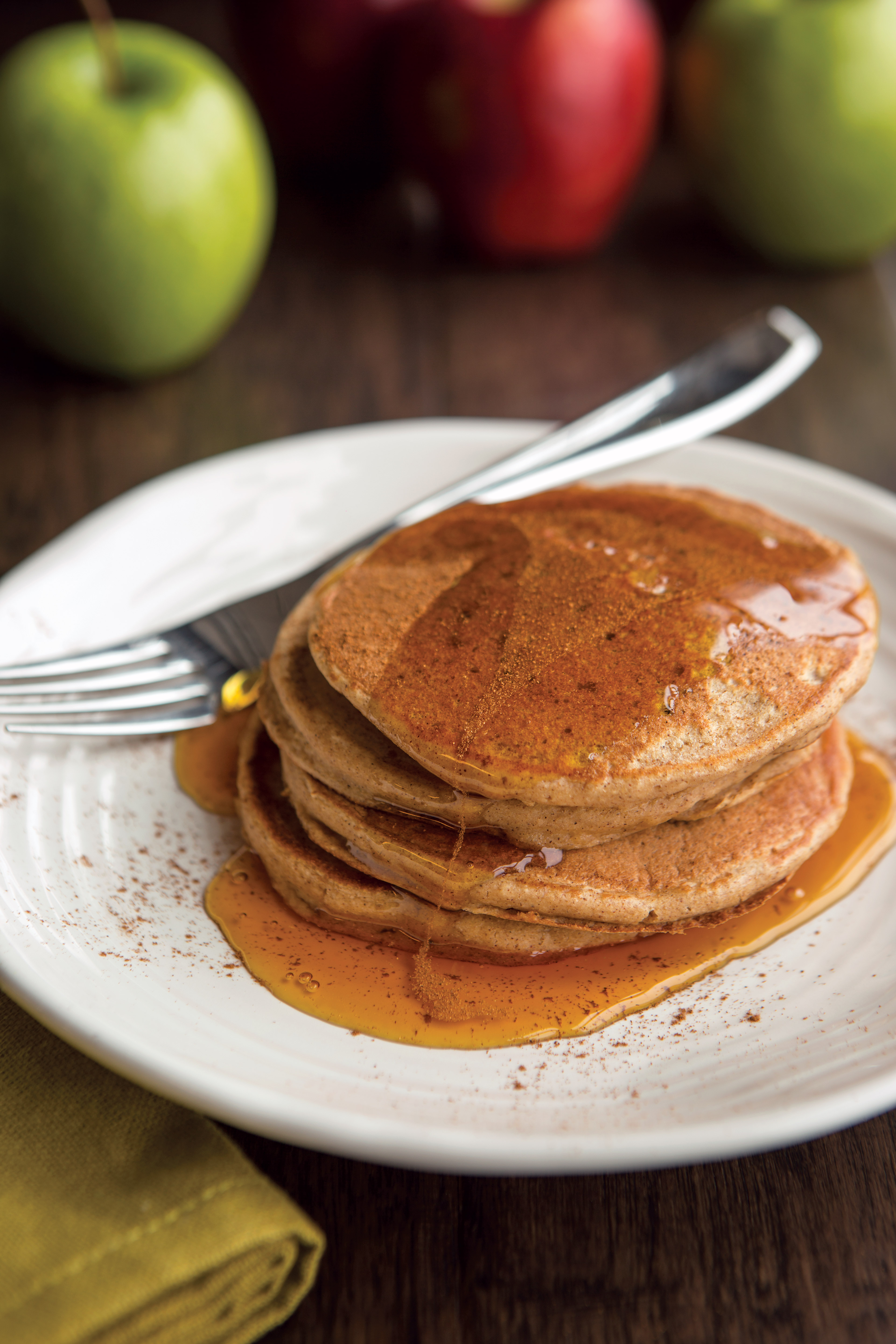 Tri-Spiced Applesauce Pancakes