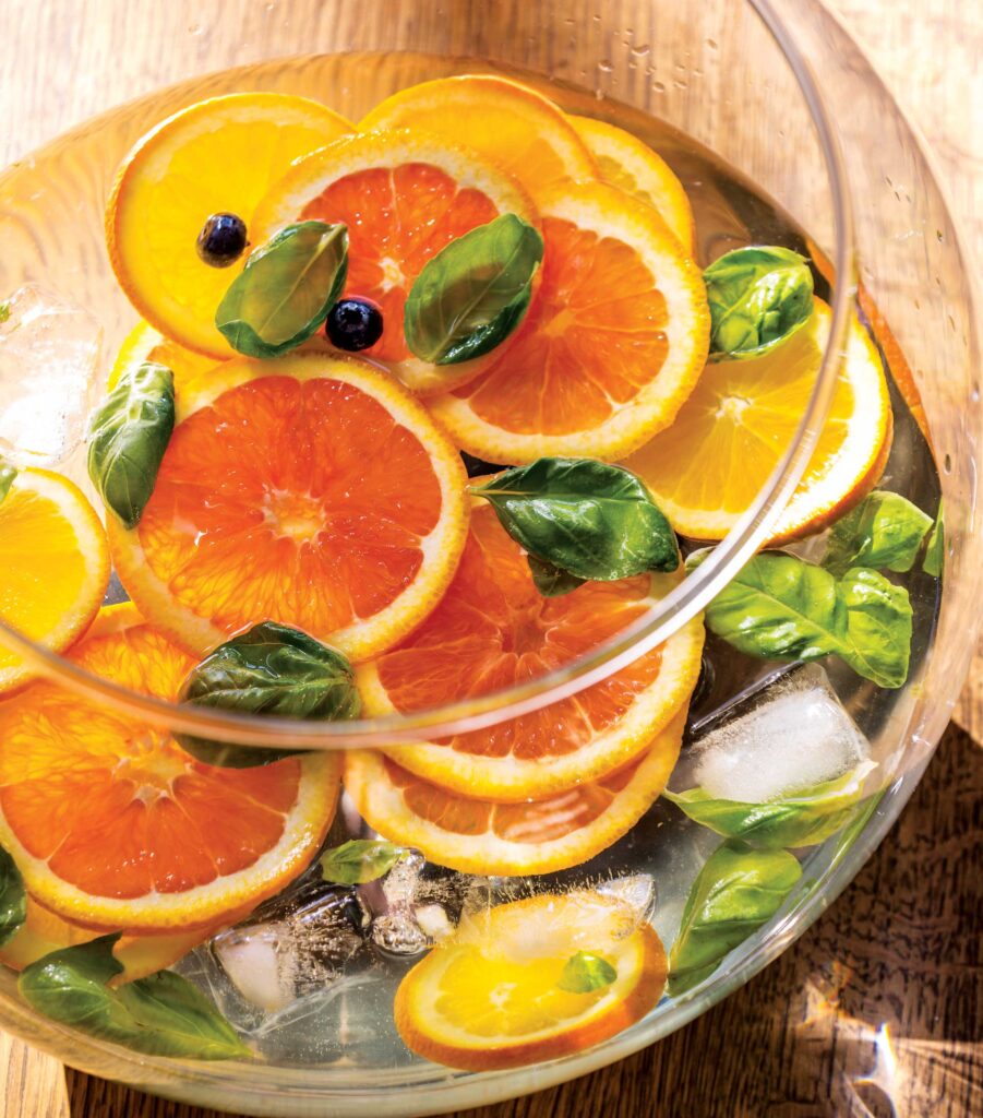 Basil, Blueberry, Orange Punch