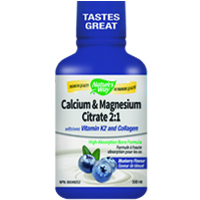 Nature's Way Liquid Calcium Magnesium w/K2 Blueberry