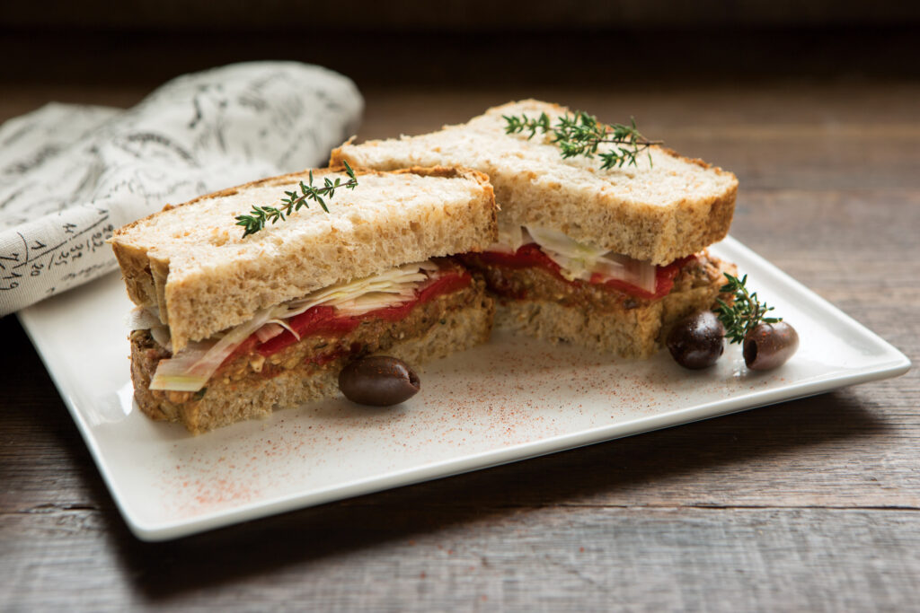 Mediterranean Lentil Sandwich