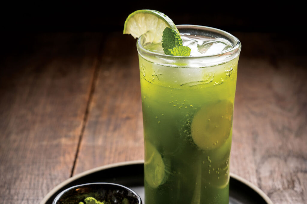 Matcha, Mint, and Cucumber Cooler