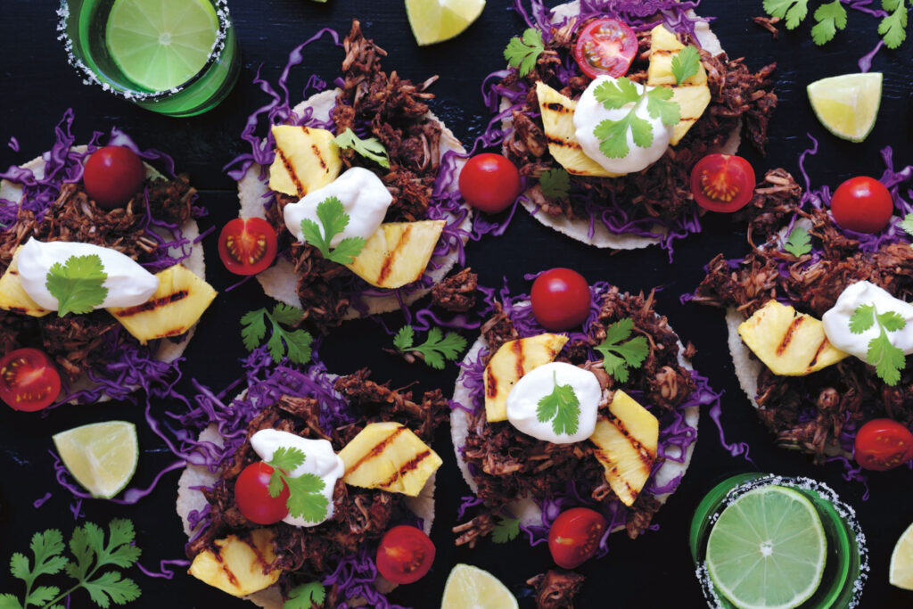 Jerked Jackfruit Tacos with Grilled Pineapple