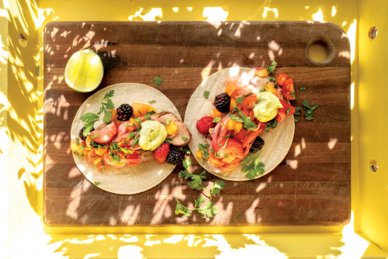 Pork Tacos with Pickled Berry Salsa