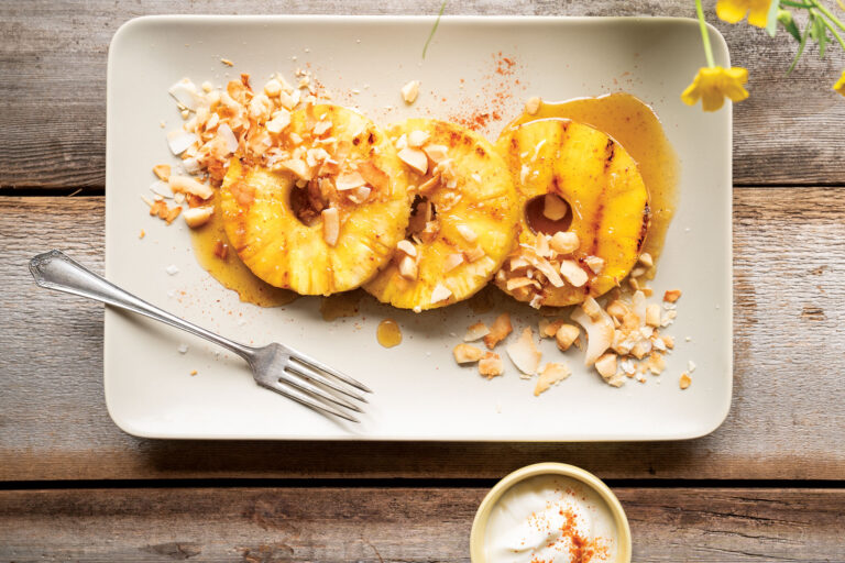 Grilled Honeyed Pineapple and Macadamias