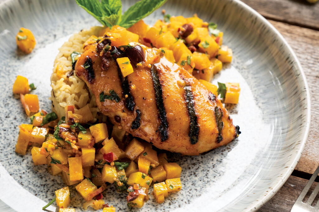 Honey Glazed Chicken with Golden Beet Salsa