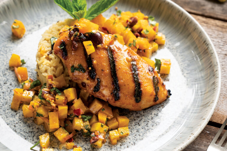 Honey Glazed Chicken with Golden Beet Salsa