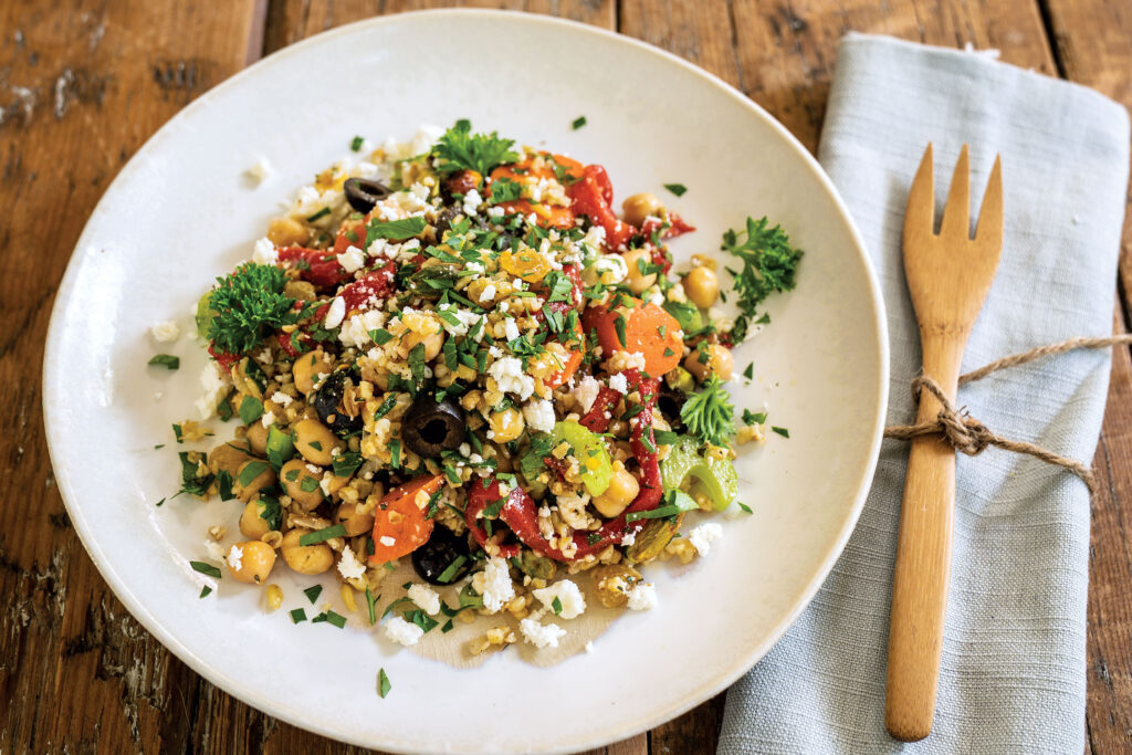 Roasted Carrot Freekeh Salad