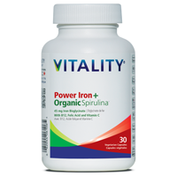 VITALITY Power Iron+ Organic Spirulina