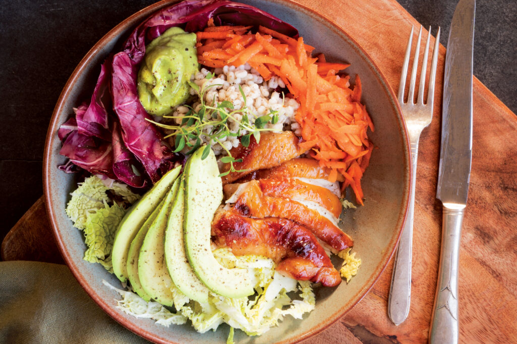 Avocado Green Goddess Chicken Grain Bowls