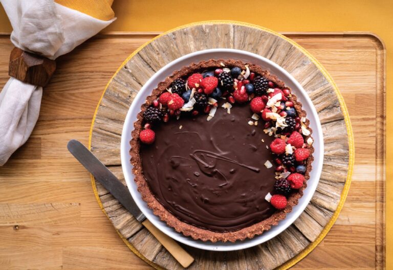 Gingery Decadent Chocolate Raspberry TART