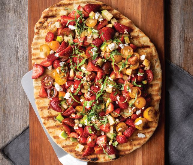 Vibrant Strawberry Tomato Flatbread