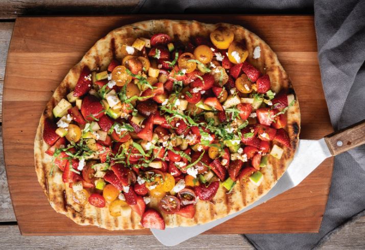 Vibrant Strawberry-Tomato Flatbread