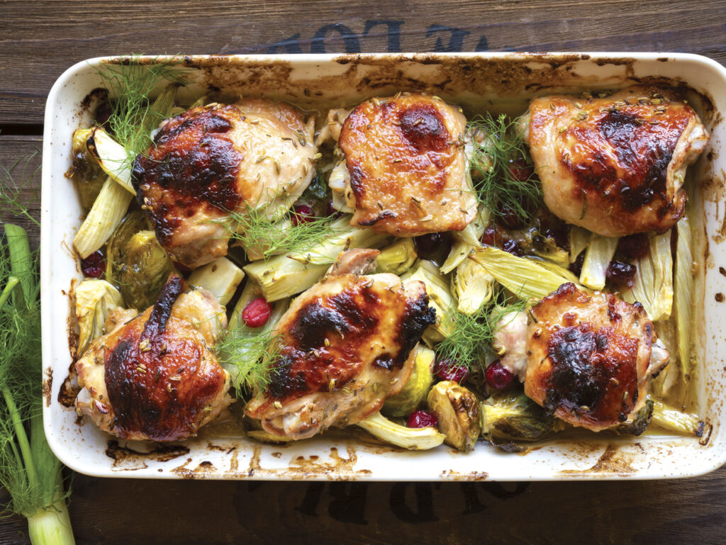 Cranberry and Fennel Chicken Bake