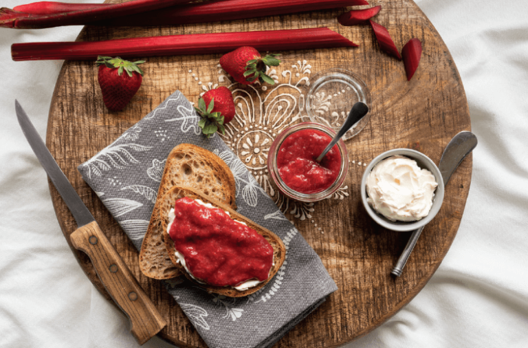 Rhubarb Strawberry Collagen Jam