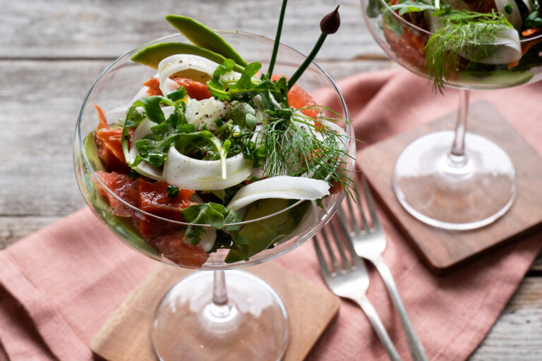 Avocado and Salmon Cocktails
