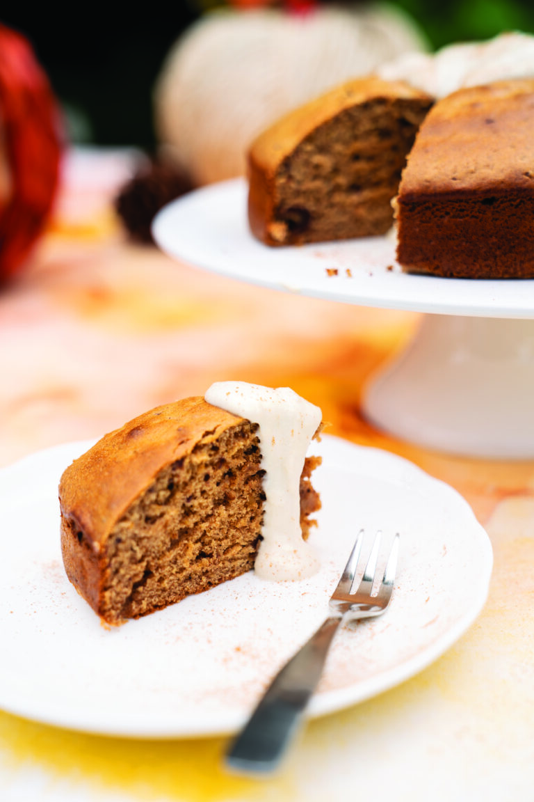 Sticky Toffee Pudding Cake with Maple Cream