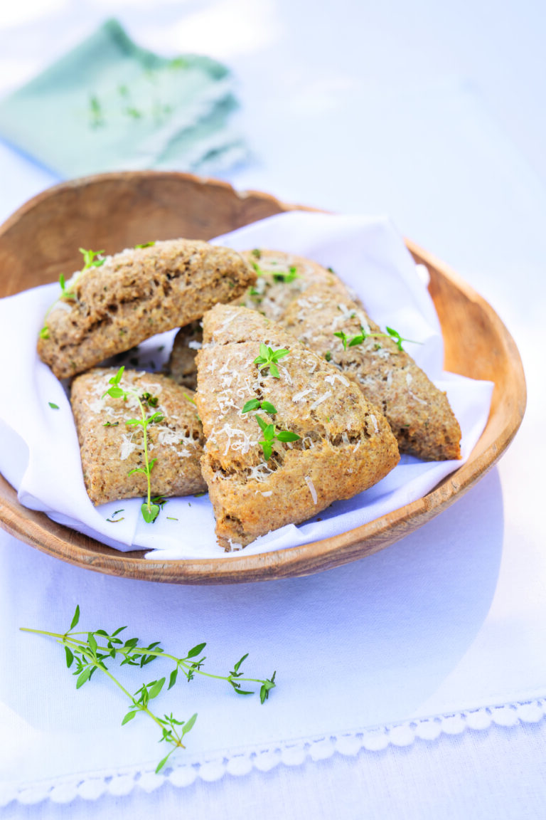 Herby Flax Parmesan Scones