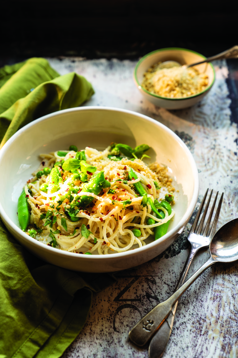 Creamy Alfredo with Sugar Snap Peas