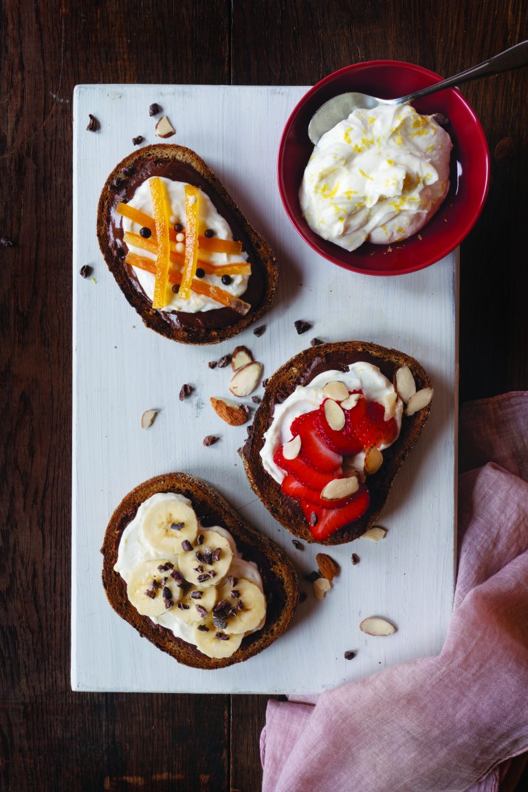 Chocolate-Nut Parfait Toast