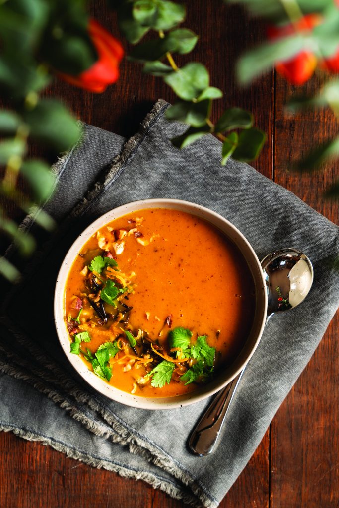Gingery Carrot and Wild Rice Soup