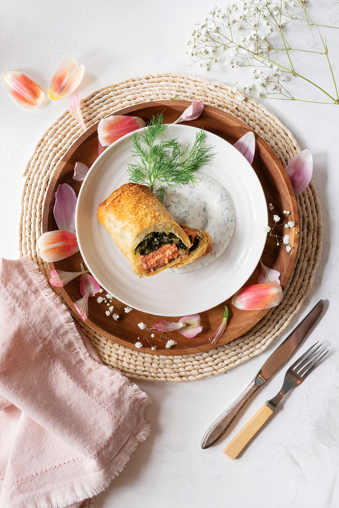 Salmon and Phyllo Pies