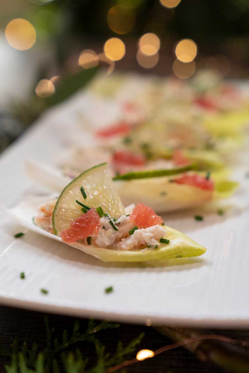 Belgian Endive Boats with Citrus Crab Salad