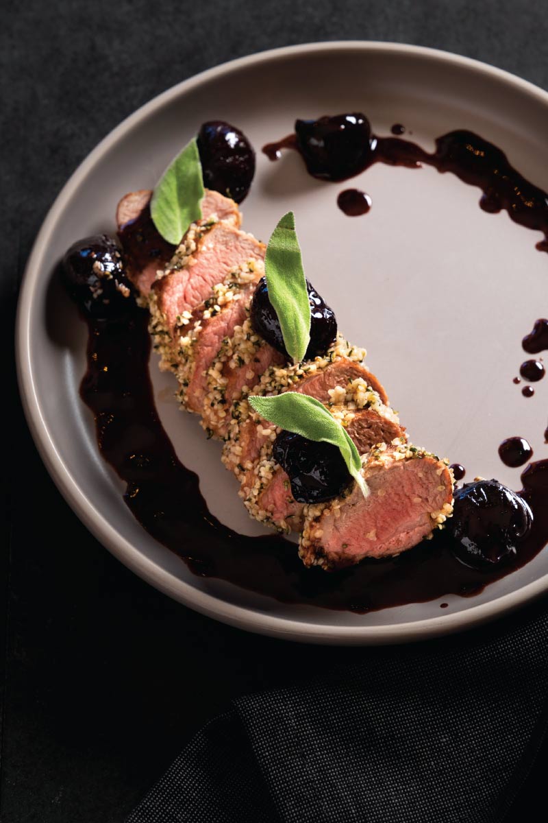 Roasted Pork Tenderloin with Cherry Sauce