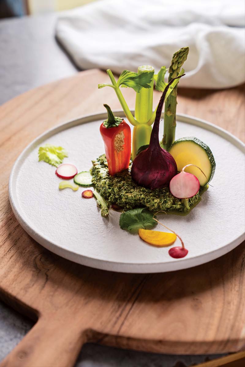 Broccoli Baby Greens and Kale Pesto Dip