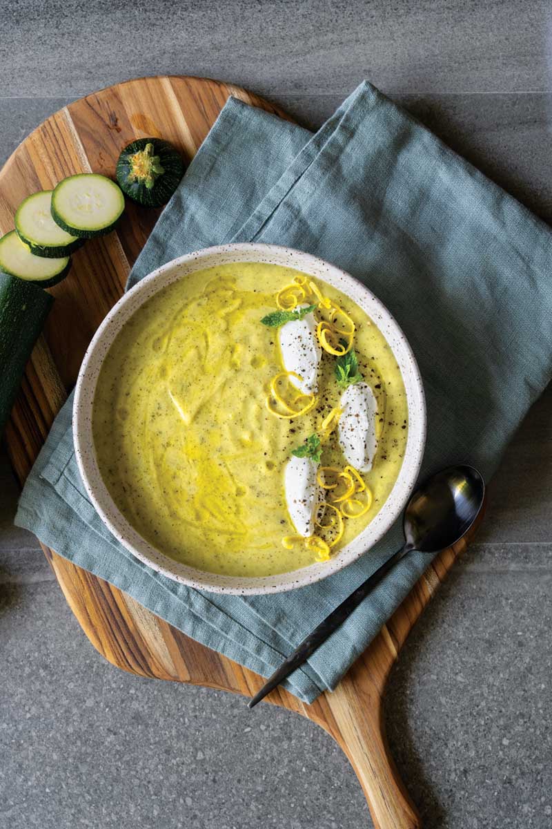 Mint and Zucchini Soup