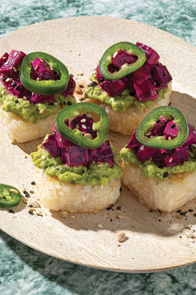 Crispy Rice with Spicy Beet Tartare