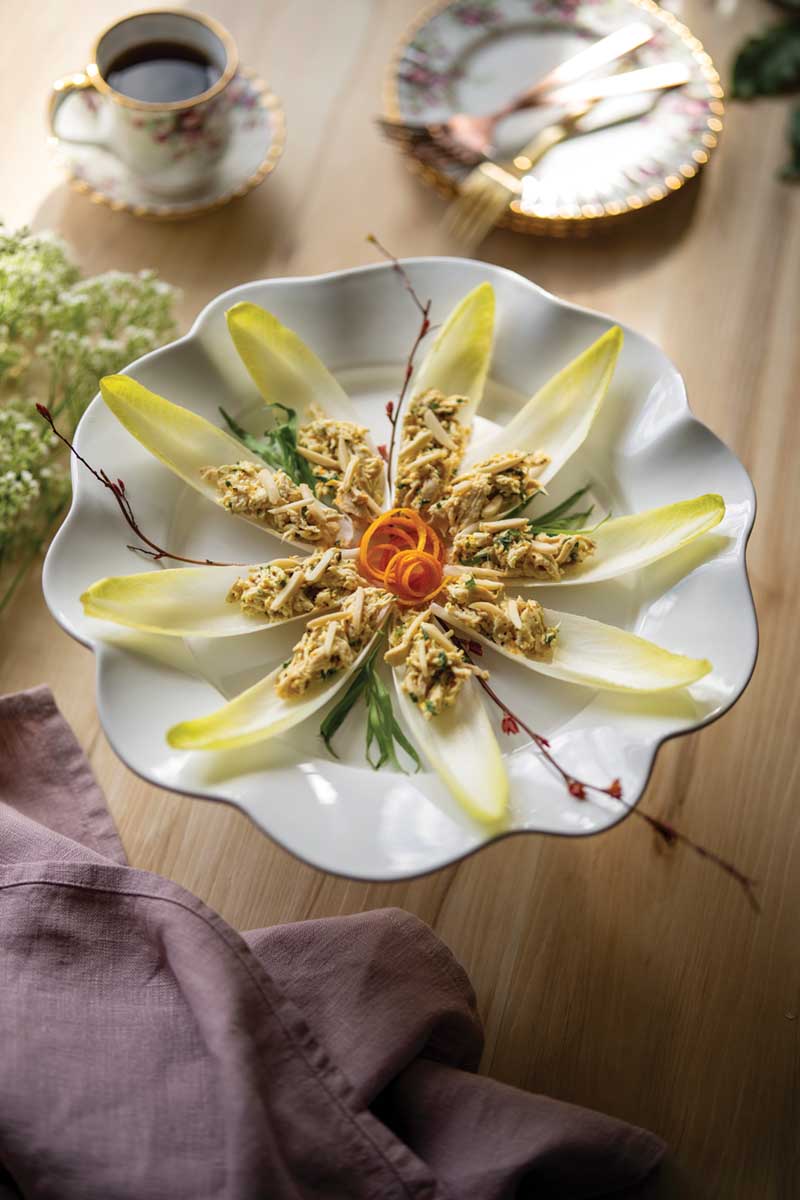 Orange Tarragon Chicken in Belgian Endives