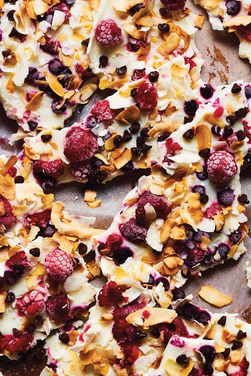 Frozen Yogurt Berry Bark
