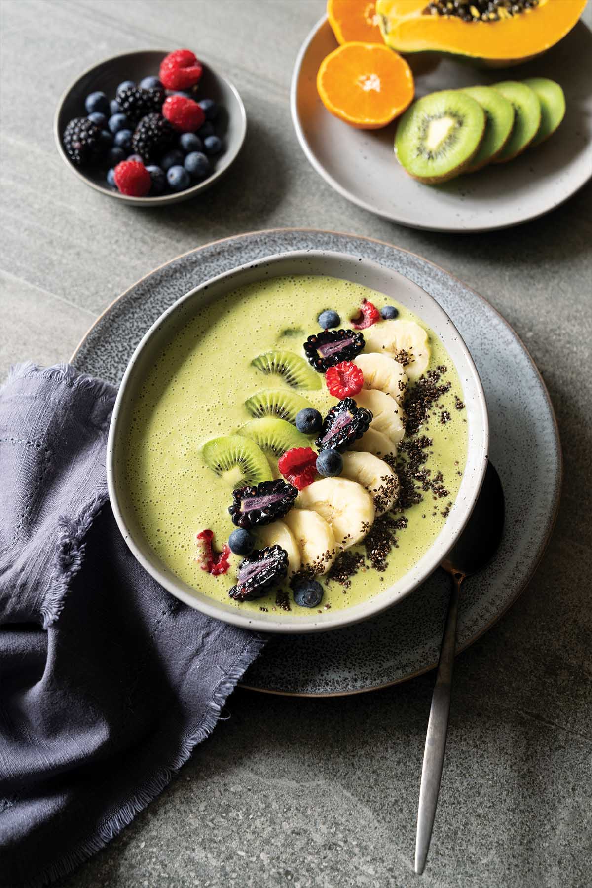 Citrusy Green Tea Smoothie Bowl