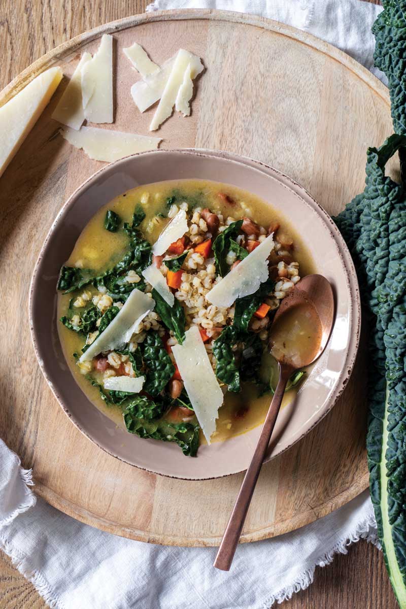 Bean and Barley Stew with Pecorino
