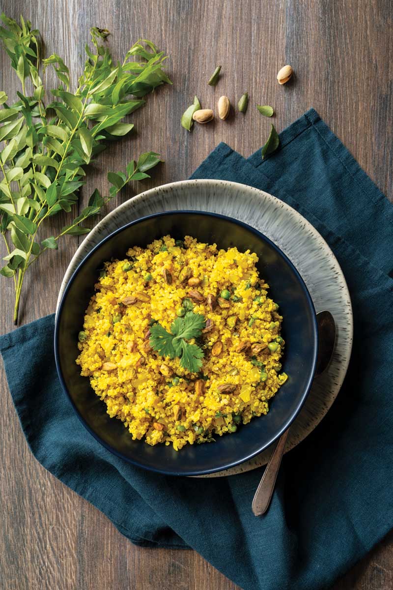 Curry Lemon Pistachio Quinoa