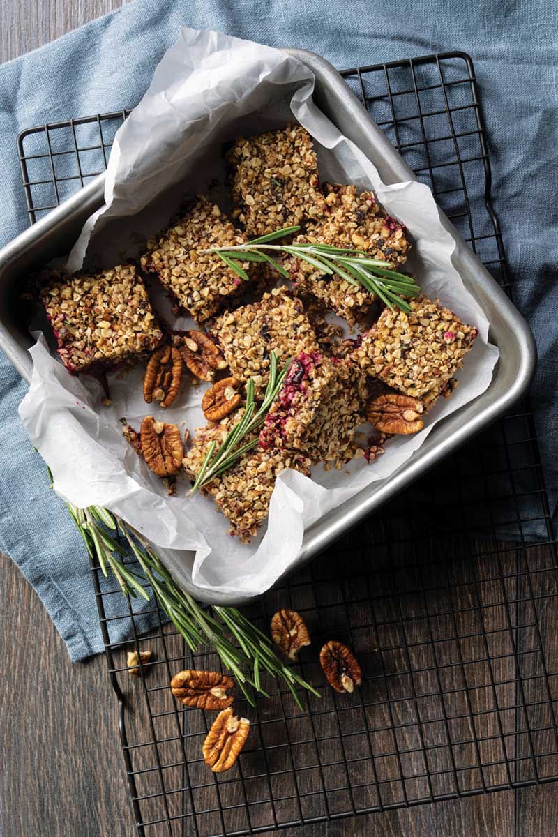 No-Bake Cranberry Crumble Bars