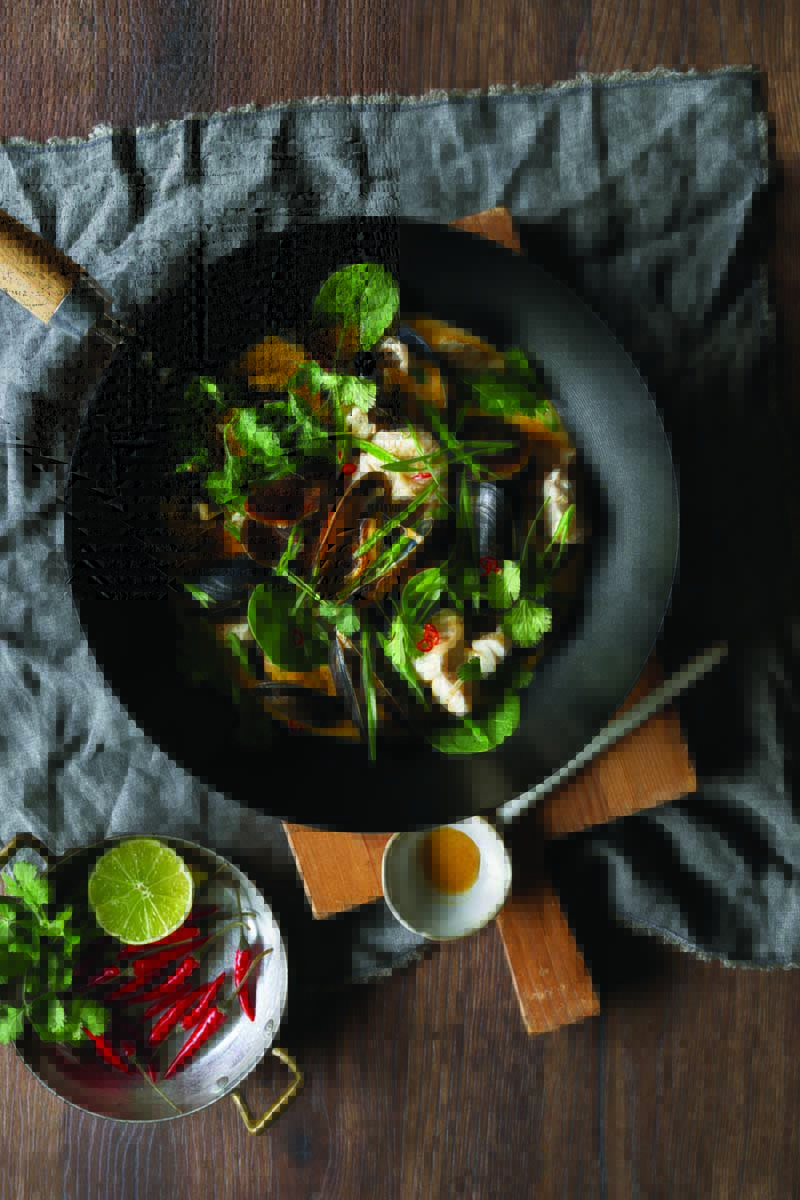 Rockfish and Mussels Thai-Style Curry Soup