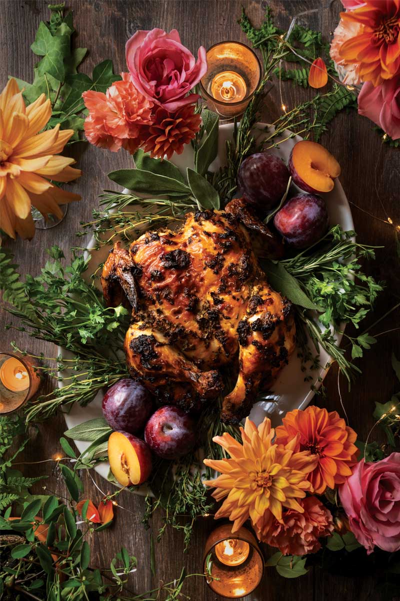 Grilled Spatchcocked Chicken with Summer Herbs