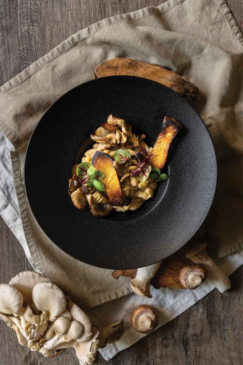 Cannellini beans with wild mushrooms