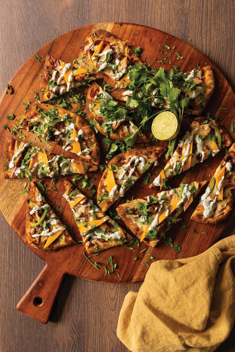 Tandoori chicken flatbread